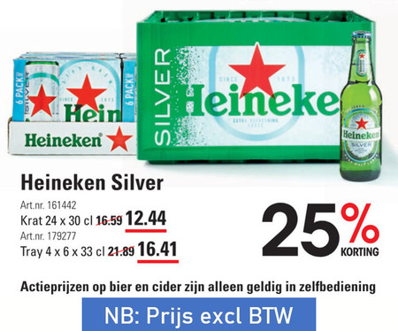 Heineken Silver Krat Bier Blikje Bier Folder Aanbieding Bij Sligro