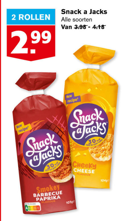 Snack a Jacks   rijstwafels folder aanbieding bij  Hoogvliet - details