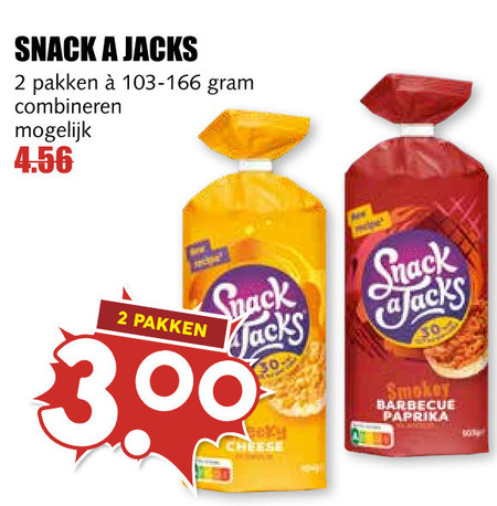 Snack a Jacks   rijstwafels folder aanbieding bij  MCD Supermarkt Basis - details