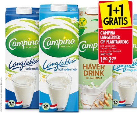 Campina   melk folder aanbieding bij  Jan Linders - details