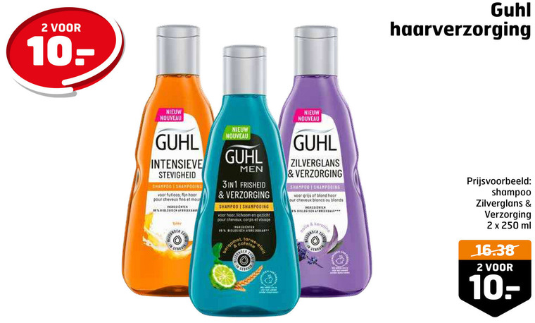 Guhl   haarverzorging, shampoo folder aanbieding bij  Trekpleister - details