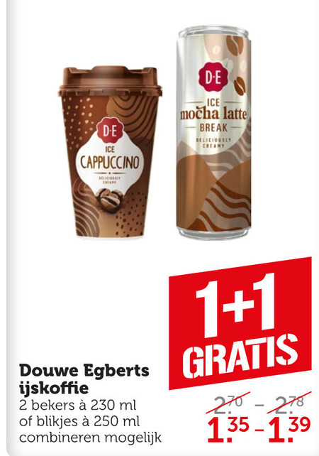 Douwe Egberts   ijskoffie folder aanbieding bij  Coop - details