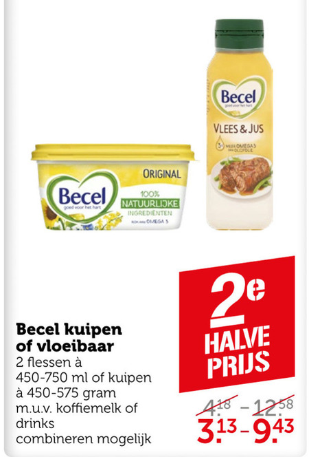 Becel   margarine, olie en vetten folder aanbieding bij  Coop - details