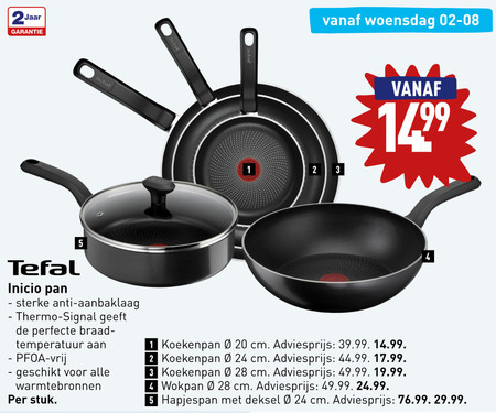 Katholiek Renovatie Zwerver Tefal hapjespan, koekenpan folder aanbieding bij Aldi - details