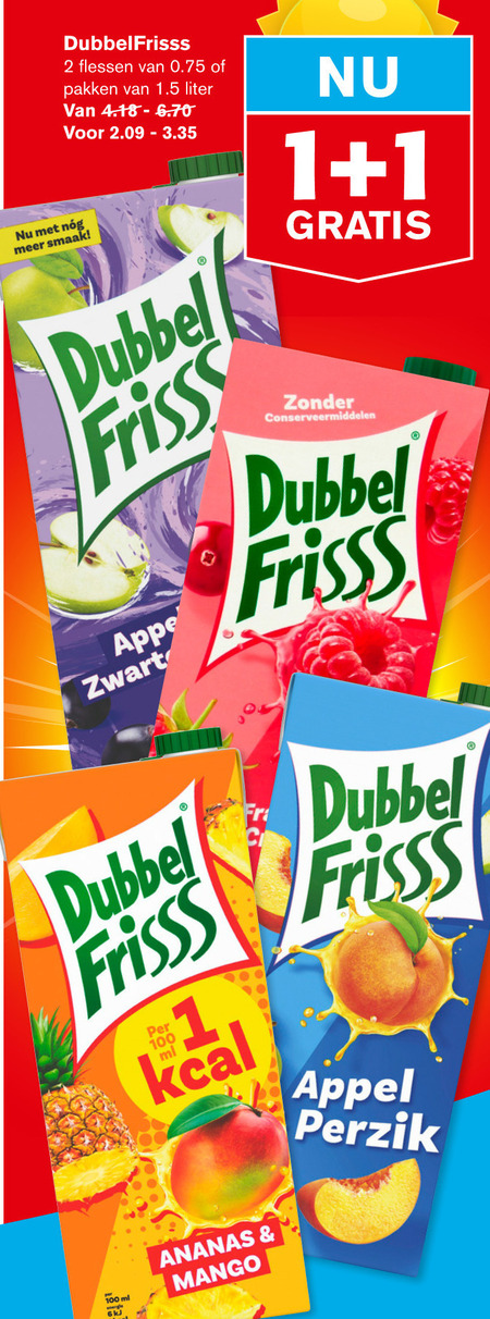 Dubbelfrisss Fruitdrank Folder Aanbieding Bij Hoogvliet Details