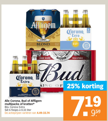 Affligem   blikje bier, krat bier folder aanbieding bij  Albert Heijn - details