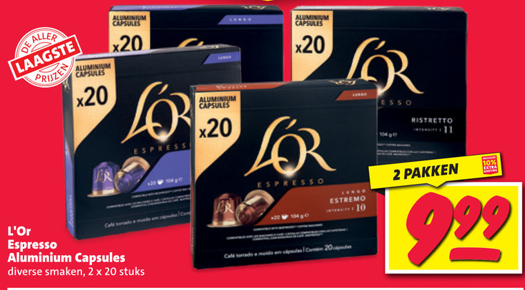 Douwe Egberts L Or   koffiecups folder aanbieding bij  Nettorama - details