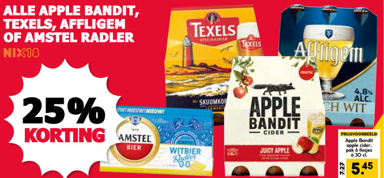 Texels   radler bier, appelcider folder aanbieding bij  MCD Supermarkt Basis - details