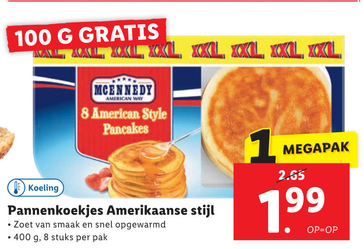 McEnnedy pannenkoek folder aanbieding bij Lidl - details