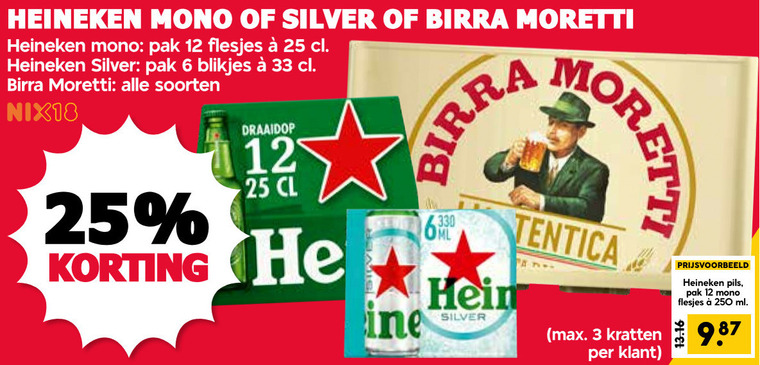 Birra Moretti   krat bier, blikje bier folder aanbieding bij  MCD Supermarkt Basis - details