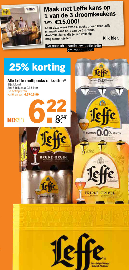 Leffe Krat Bier Speciaalbier Folder Aanbieding Bij Albert Heijn Details