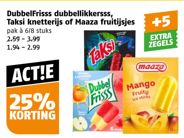 Dubbelfrisss   fruitdrank folder aanbieding bij  Poiesz - details