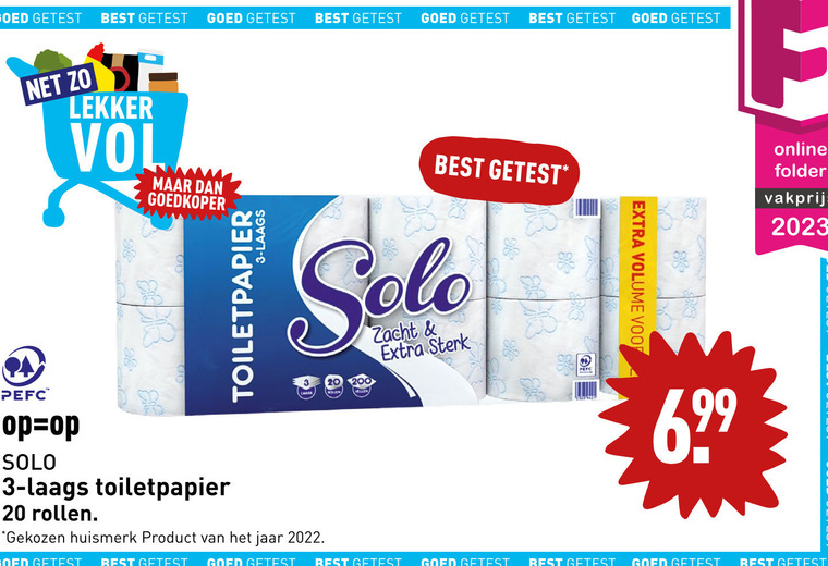 Solo   toiletpapier folder aanbieding bij  Aldi - details