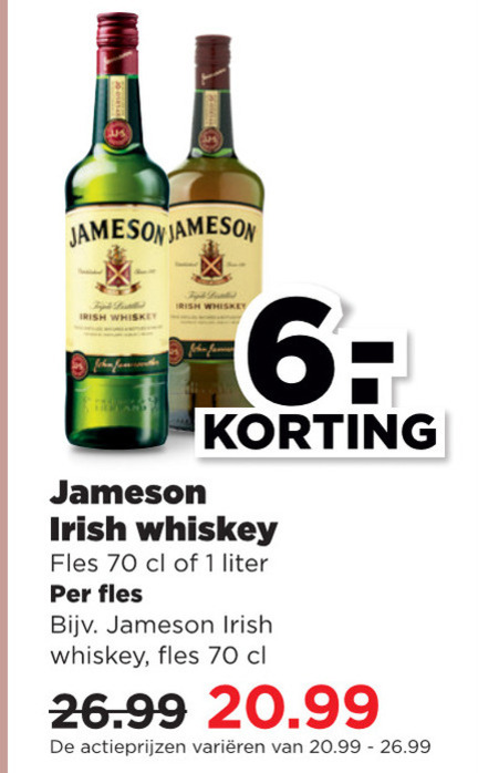 Jameson   whisky folder aanbieding bij  Plus - details