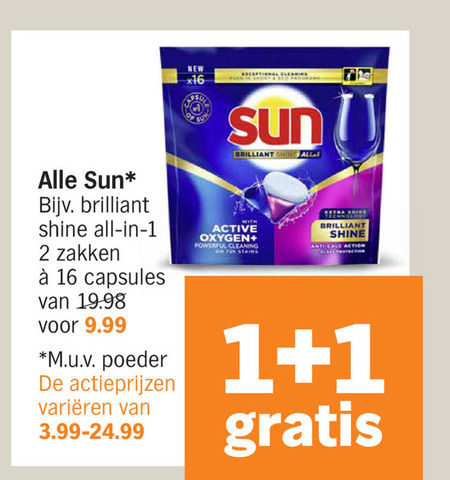 Sun   vaatwasmiddel folder aanbieding bij  Albert Heijn - details