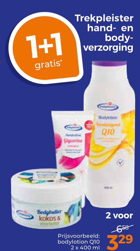 Trekpleister Huismerk   handcreme, bodylotion folder aanbieding bij  Trekpleister - details