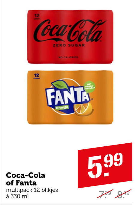 Fanta   cola, frisdrank folder aanbieding bij  Coop - details