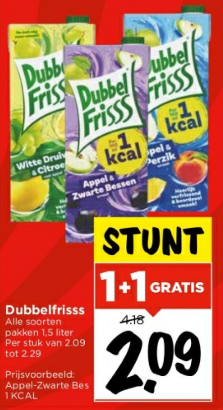 Dubbelfrisss Fruitdrank Folder Aanbieding Bij Vomar Details