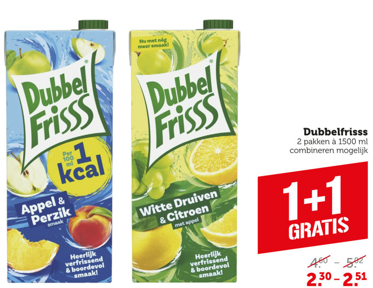 Dubbelfrisss Fruitdrank Folder Aanbieding Bij Coop Details