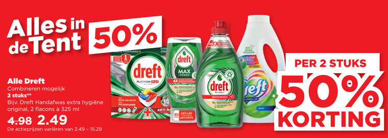 Dreft   afwasmiddel, vaatwasmiddel folder aanbieding bij  Plus - details