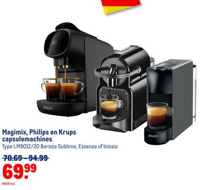 Krups   nespresso apparaat folder aanbieding bij  Makro - details