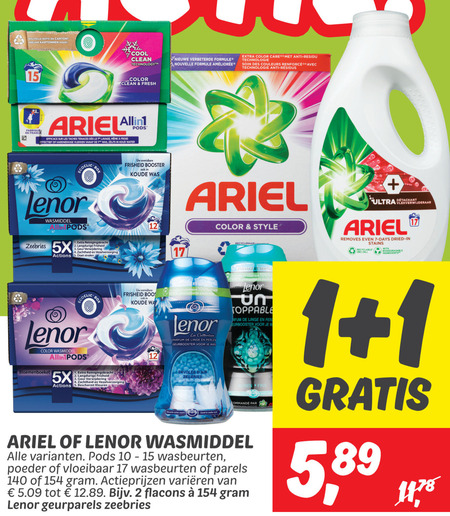 Ariel, Lenor of Dreft aanbieding bij Spar