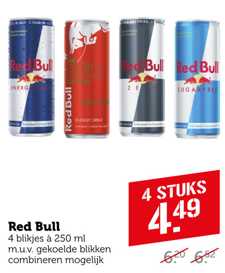 Red Bull   energiedrank folder aanbieding bij  Coop - details