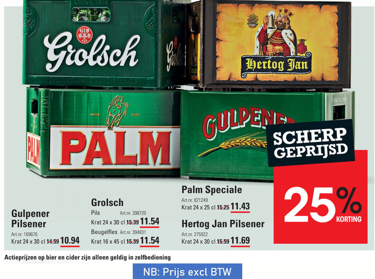 Gulpener   krat bier folder aanbieding bij  Sligro - details