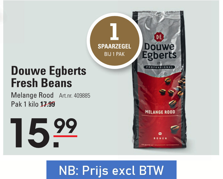 Douwe Egberts   koffiebonen folder aanbieding bij  Sligro - details