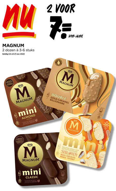 Magnum   ijslollies folder aanbieding bij  Jumbo - details