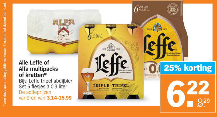 Leffe Blikje Bier Speciaalbier Folder Aanbieding Bij Albert Heijn Details