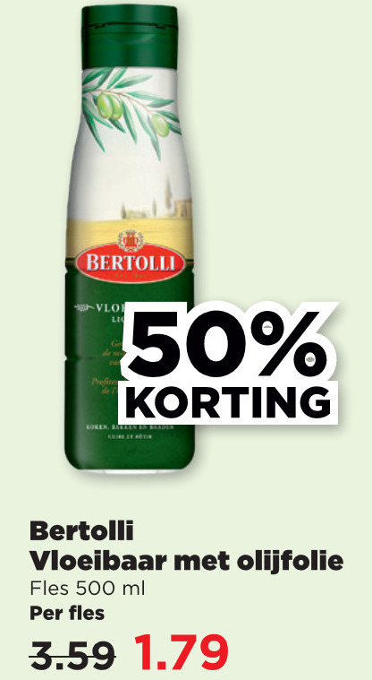 Bertolli   olie en vetten folder aanbieding bij  Plus - details