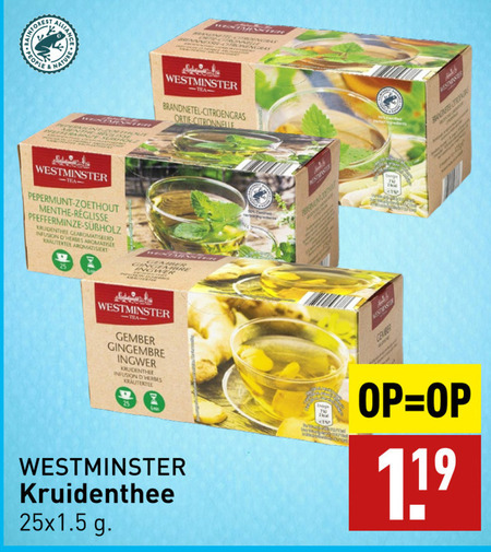 Westminster   thee folder aanbieding bij  Aldi - details