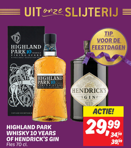 Highland Park   gin, whisky folder aanbieding bij  Dekamarkt - details