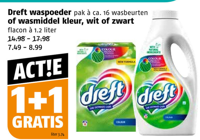 Ariel, Lenor of Dreft aanbieding bij Spar