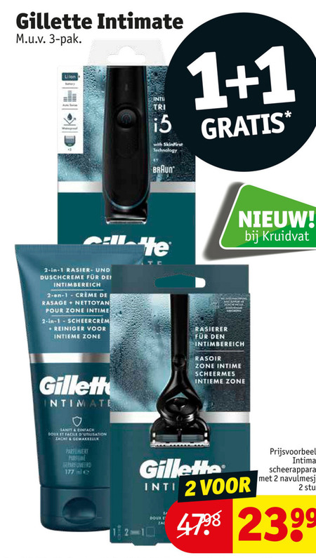 Gillette Scheermesjes Folder Aanbieding Bij Kruidvat Details