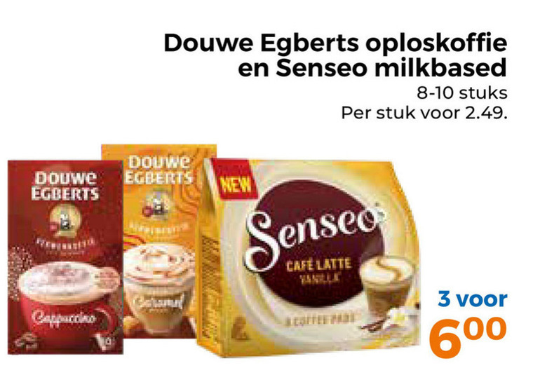 Douwe Egberts   koffiepad, oploskoffie folder aanbieding bij  Trekpleister - details