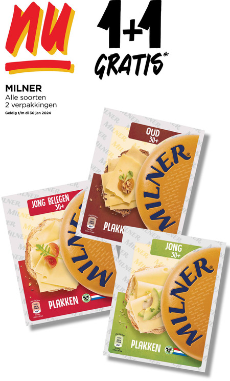 Milner   kaasplakken, kaas folder aanbieding bij  Jumbo - details