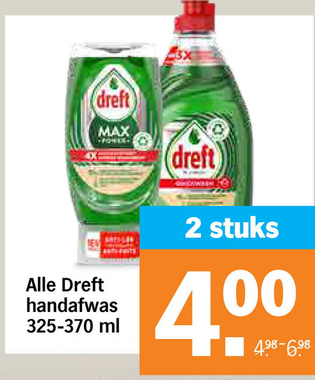 Dreft   afwasmiddel folder aanbieding bij  Albert Heijn - details