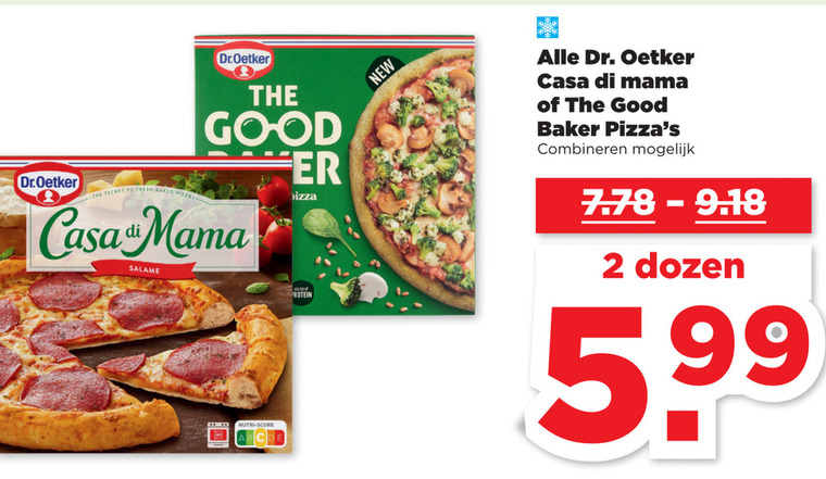 Dr Oetker   diepvriespizza folder aanbieding bij  Plus - details