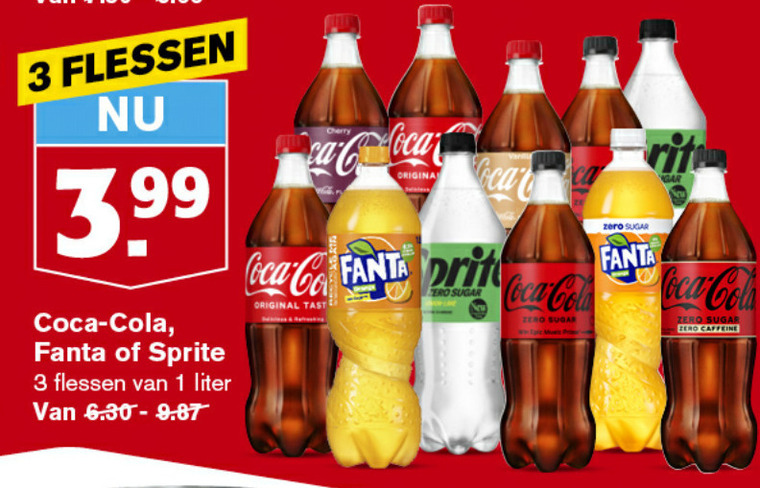 Sprite   cola, frisdrank folder aanbieding bij  Hoogvliet - details