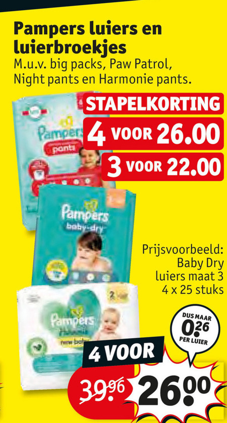 Pampers   luierbroekjes, luiers folder aanbieding bij  Kruidvat - details