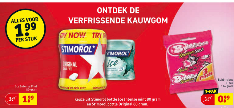 Stimorol   kauwgom folder aanbieding bij  Kruidvat - details