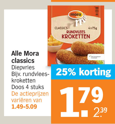 Mora   snack, kroket folder aanbieding bij  Albert Heijn - details