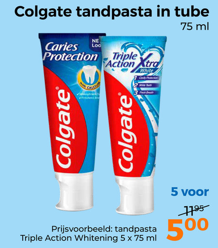 Colgate   tandpasta folder aanbieding bij  Trekpleister - details