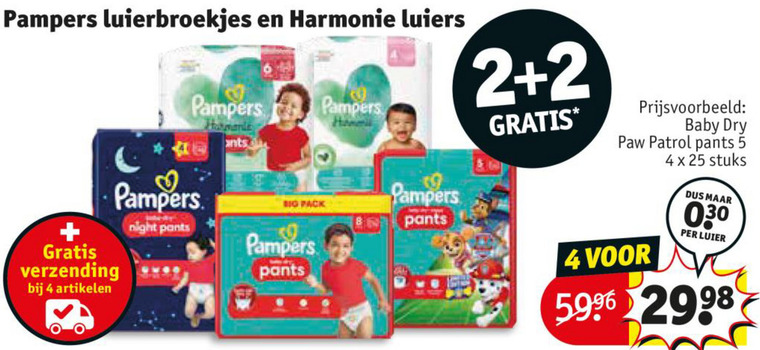 Pampers   luierbroekjes, luiers folder aanbieding bij  Kruidvat - details