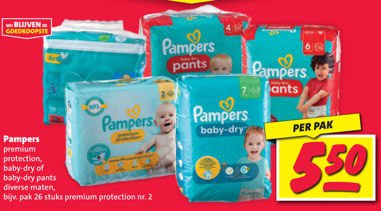 Pampers   luierbroekjes, luiers folder aanbieding bij  Nettorama - details