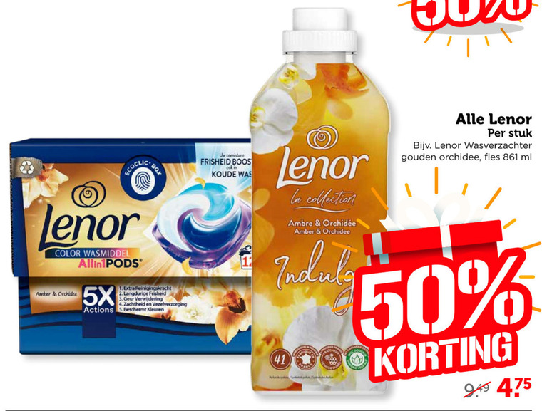 Lenor   wasverzachter, wasmiddel folder aanbieding bij  Coop - details