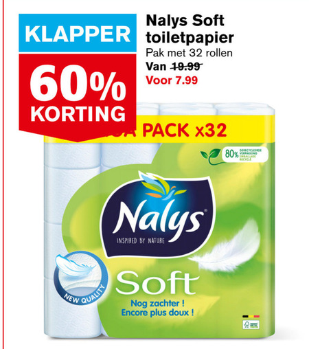 Nalys   toiletpapier folder aanbieding bij  Hoogvliet - details