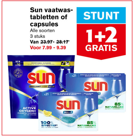 Sun   vaatwasmiddel folder aanbieding bij  Hoogvliet - details